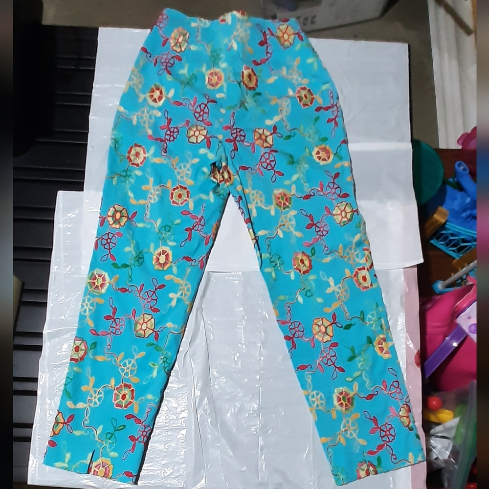 PIAZZA SEMPIONE | Multi-Colorful Flower Capri Pants